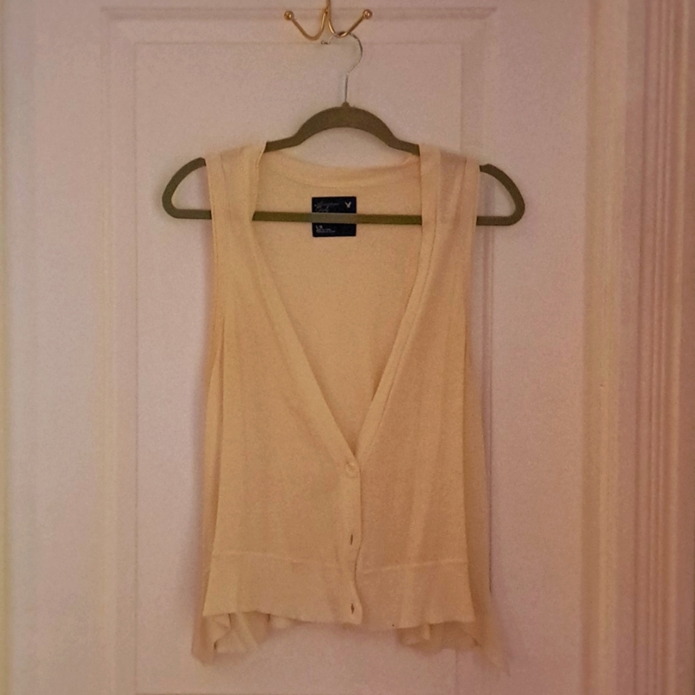 Cream cotton vest